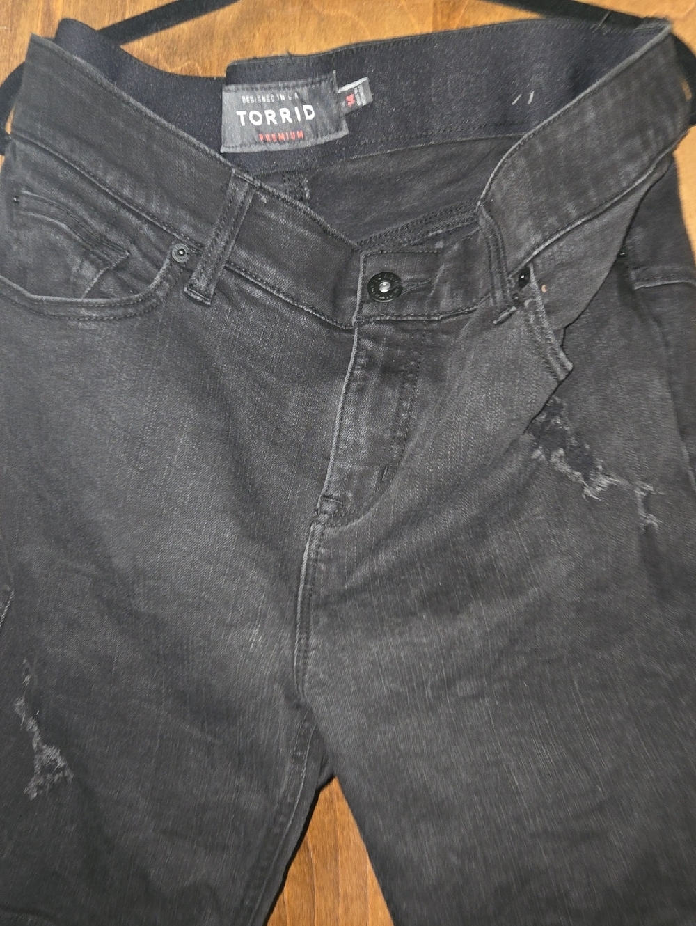 Torrid  Black Slim Straight Jean Shorts